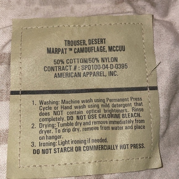 NWT Trousers, Desert MARPAT Camouflage, MCCUU. Size Medium. - Picture 2 of 11
